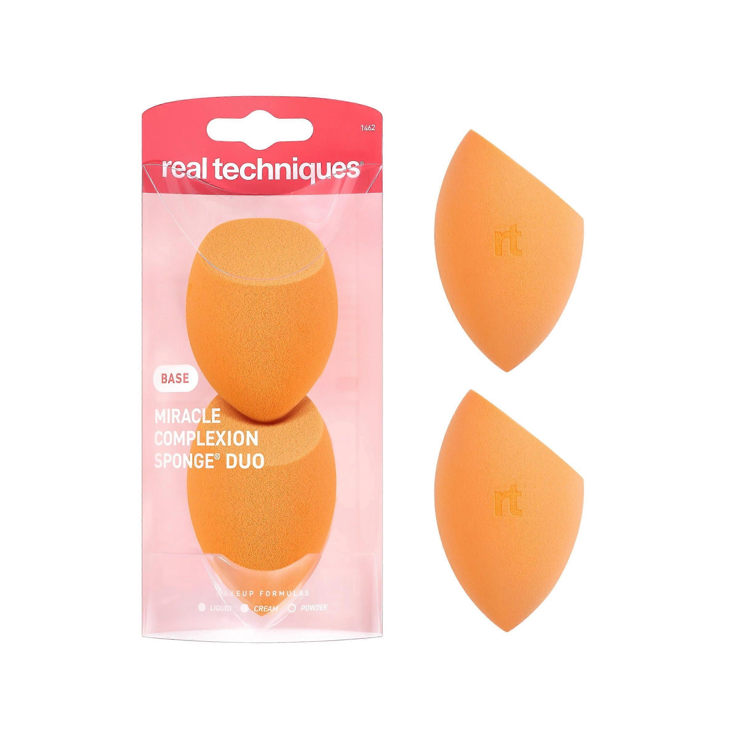 Real Techniques Miracle Complexion Sponge Makeup Sponge Orange 2 Count