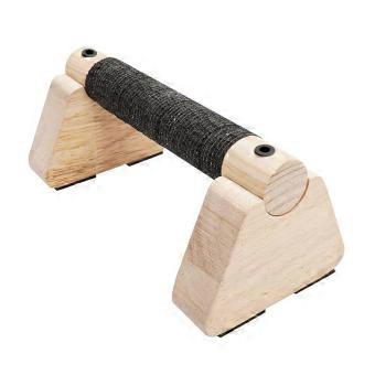 Home Fitness Push Up Handle, Wooden Raised Support Bar with Wrapped Grip Surfaces for Steady Push Up Practice and Strength Routine Multicolor