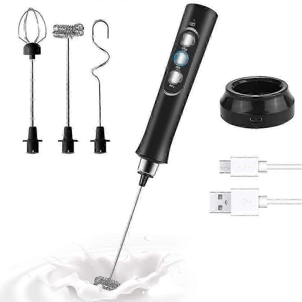 Elektrische melkopschuimer, USB oplaadbare koffieopschuimer