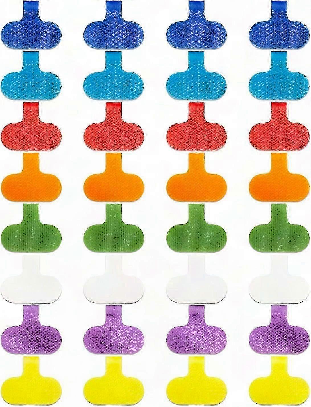 32 Pack Colorful Writable Cable Labels for Electronics and Computer Wires