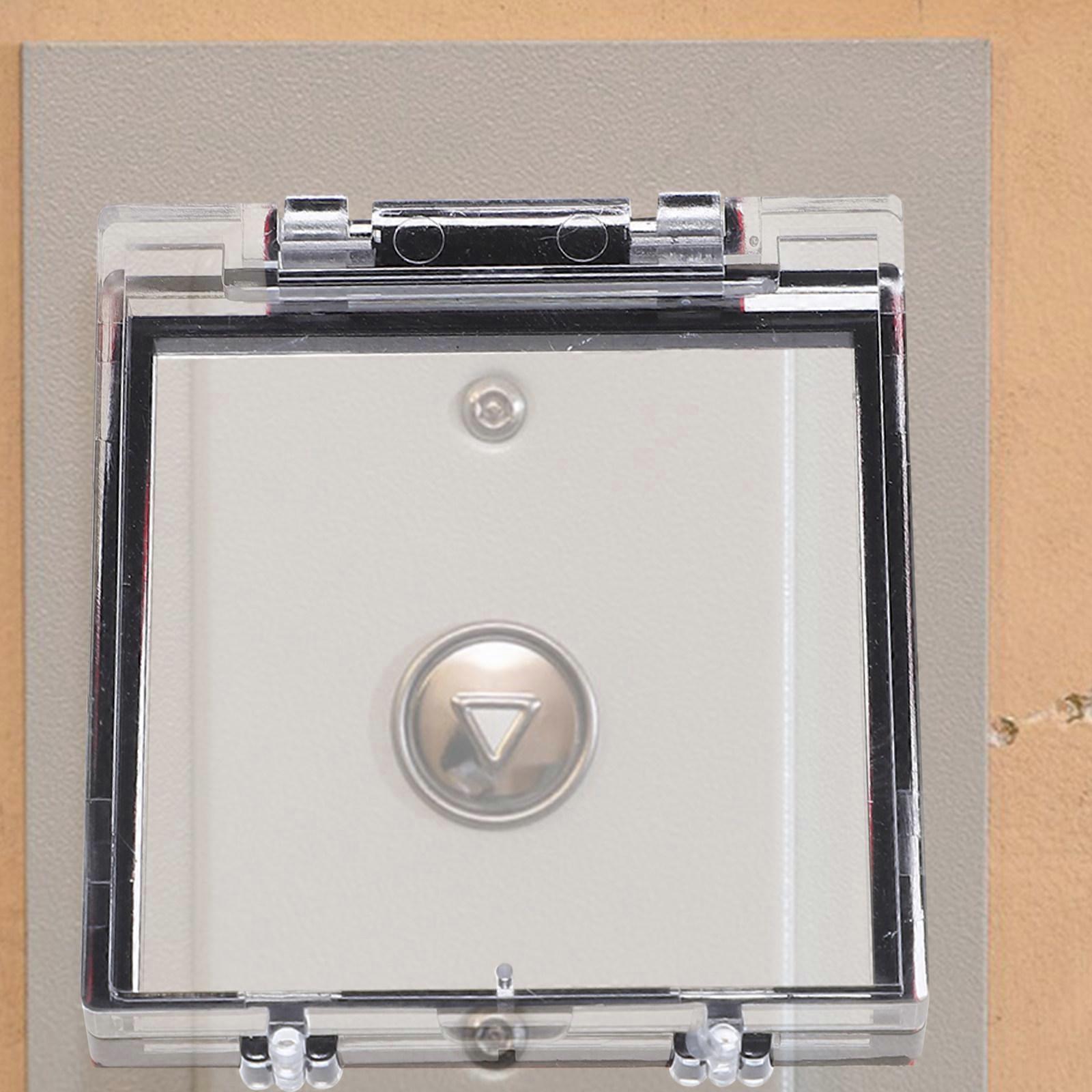 Elevator Power Button Protective Cover Transparent Pc Button Cap Self-Adhesive Dustproof Switch Guard Switch Guard Cover