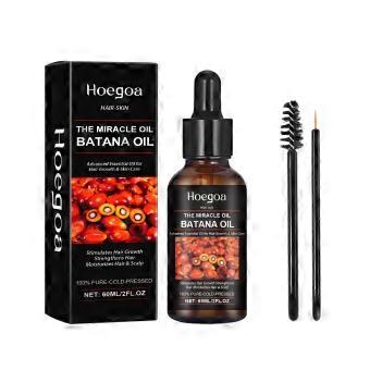Hoegoa Multi-Purpose Care Oil (60ml bottle + 1 mascara brush + 1 eyeliner brush/box) - Baltan Oil for Moisturizing and Thickening Eyelashes and Hair.