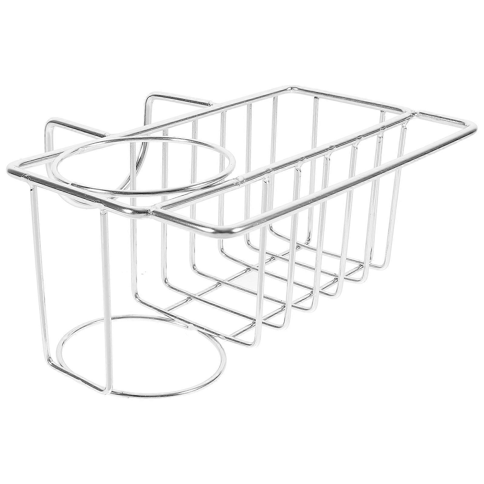 Compact Stainless Steel Wall-Mount Drain Rack