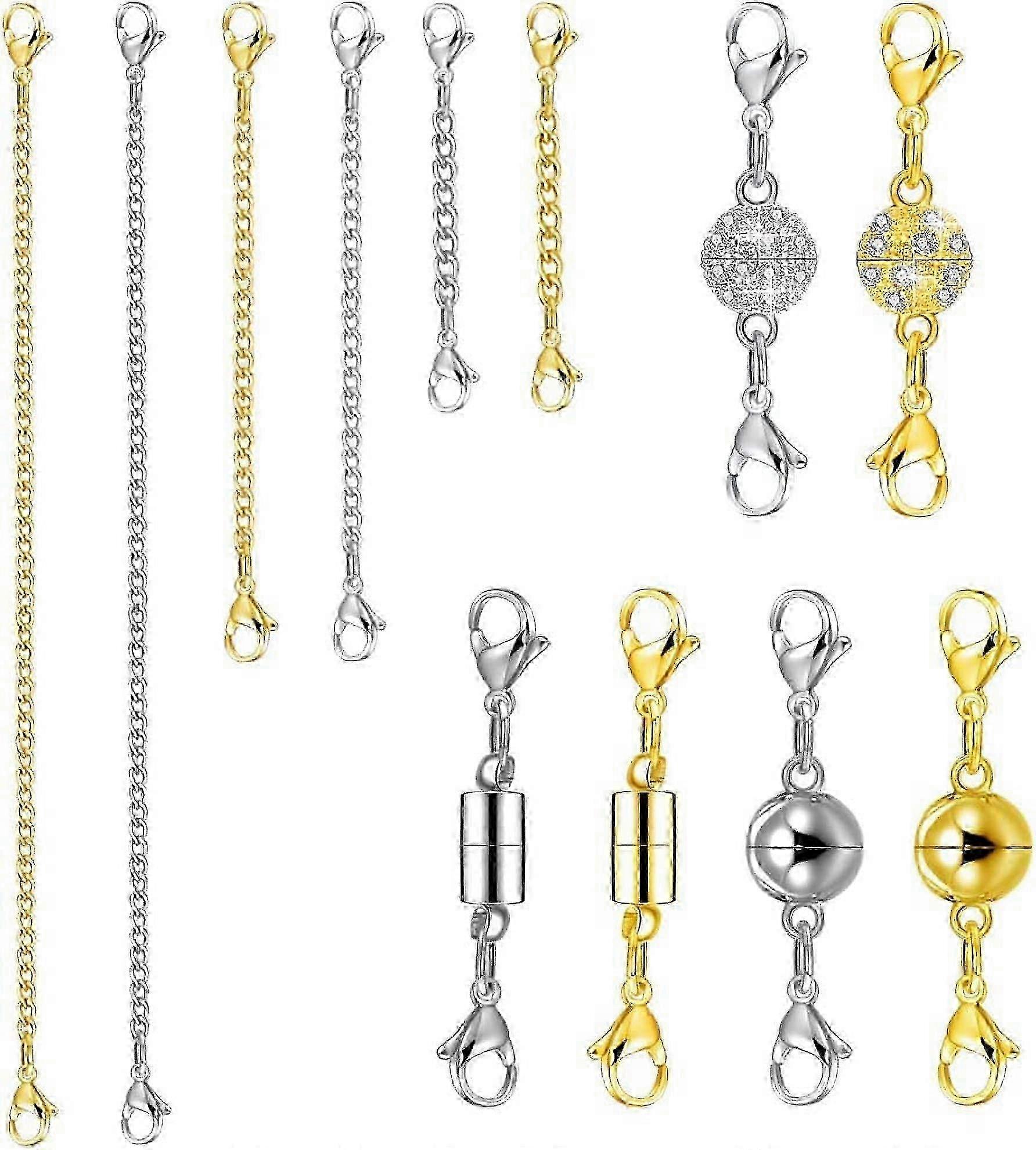12 Pcs Necklace Extenders Set