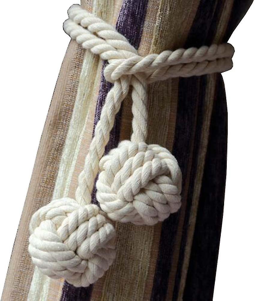 A Pair Of Curtain Tiebacks Curtain Tiebacks, Beige