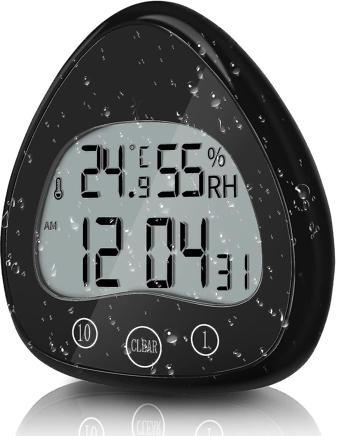 Digital Shower Clock, Waterproof Bathroom Timer Wall Clock, Kitchen Countdown