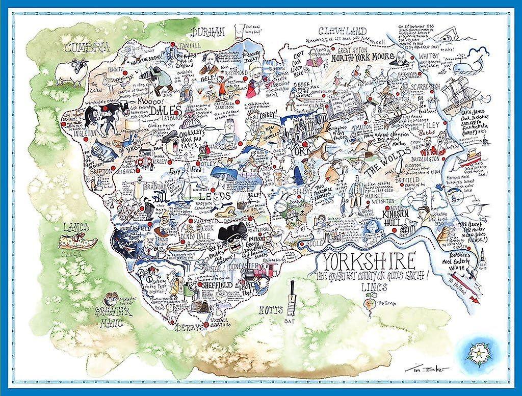 Map of Yorkshire, Tim Bulmer Jigsaw Puzzle (1000 Pieces)