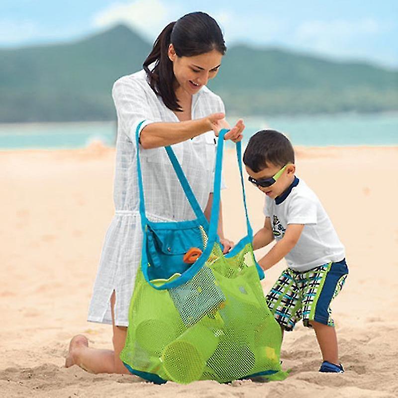 Big size Green Portable Beach Storage Mesh Net Bags
