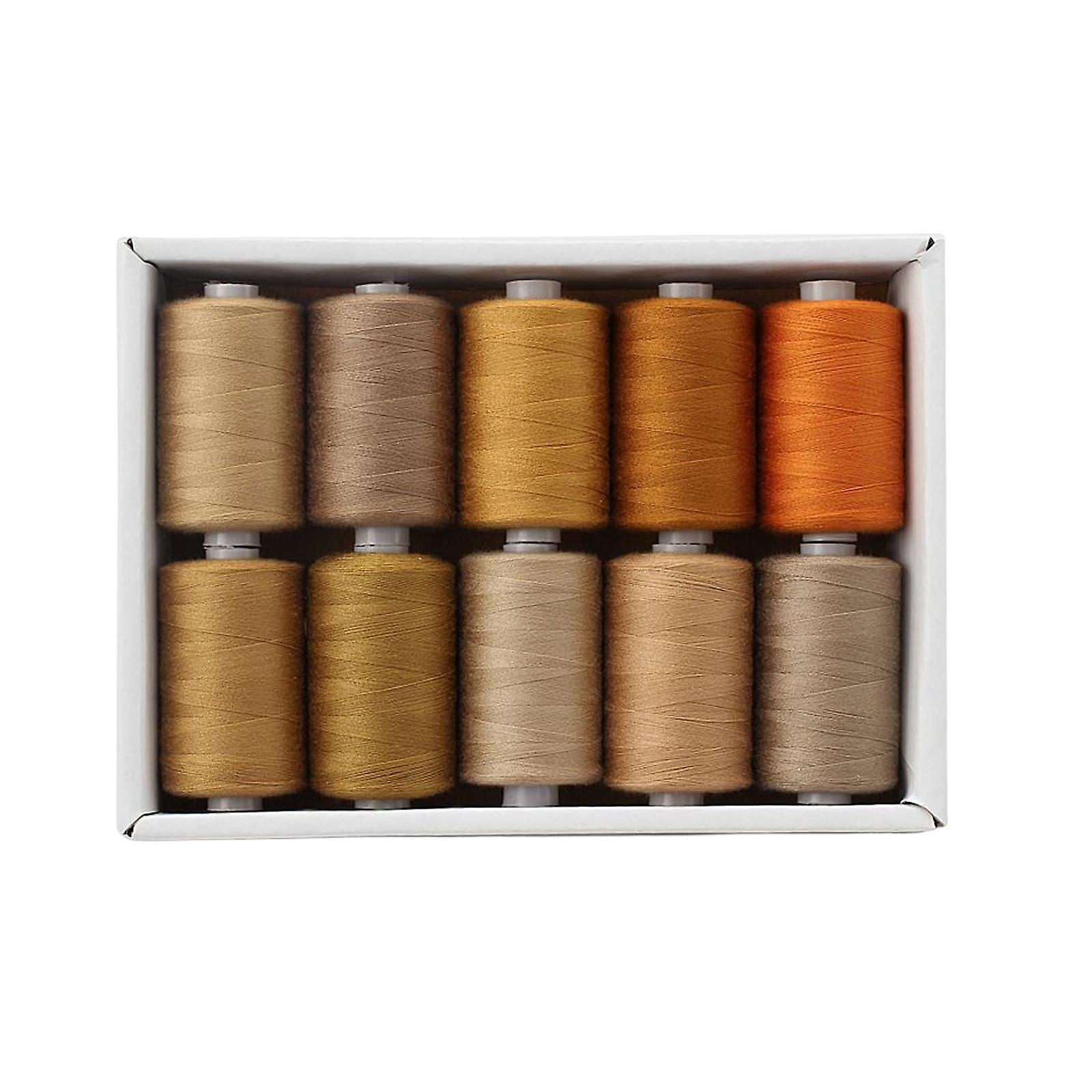 Sewing Threads Kit Polyester 1000 Yards Per Spool All Purpose Brown