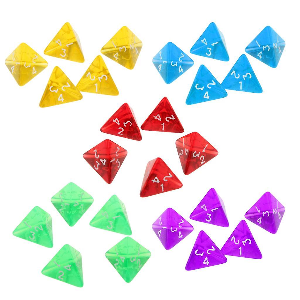 Gem Muti Sided Polyhedral Dices Set D4 20mm for Dungeons and Dragons Games