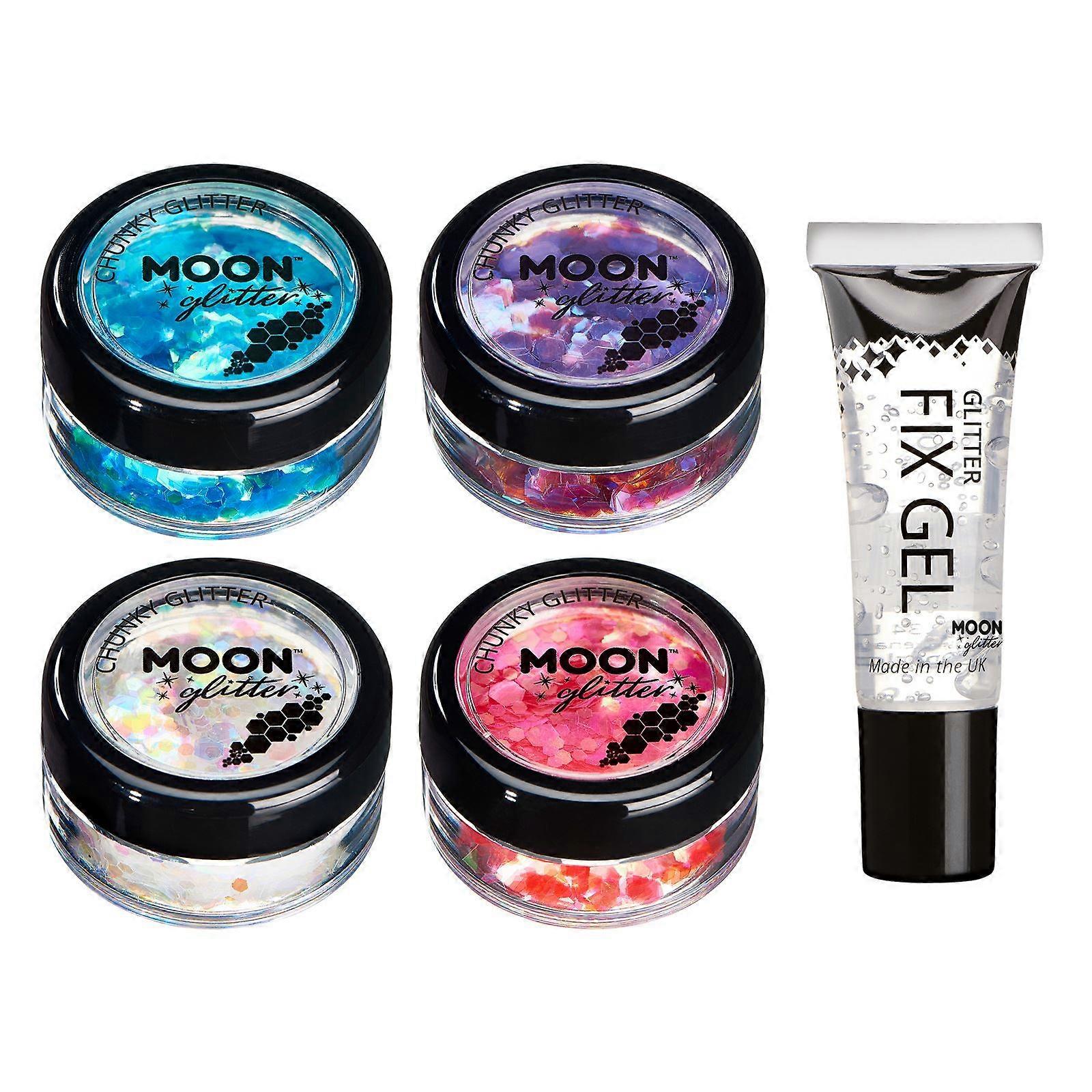 Moon Glitter - Iridescent Chunky Glitter - Set van 4