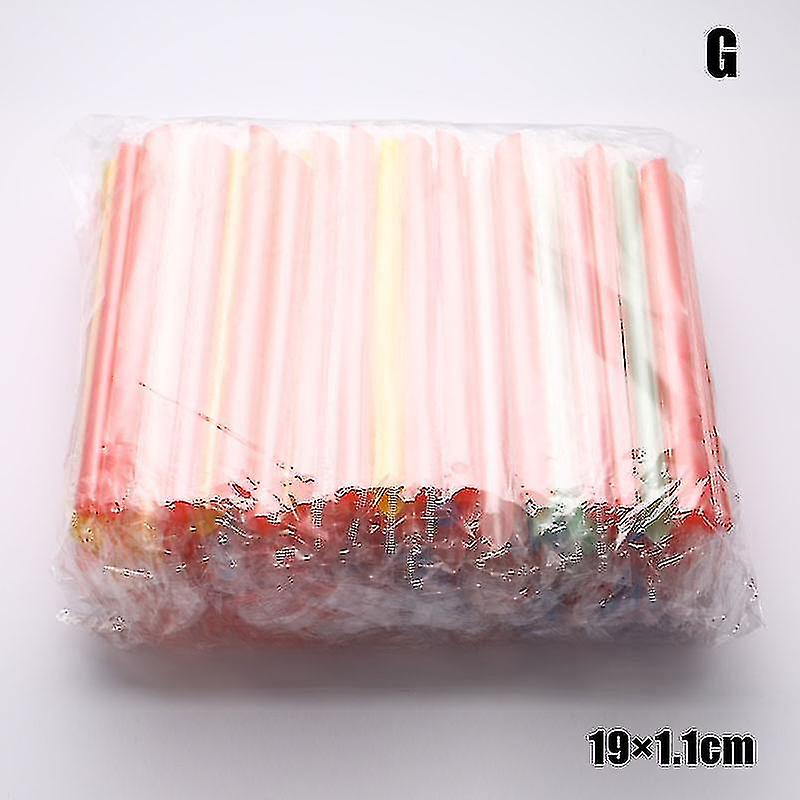 100pcs Plastic Straws Milkshake Wide Disposable Bubble Tea Drinking Straw Large
