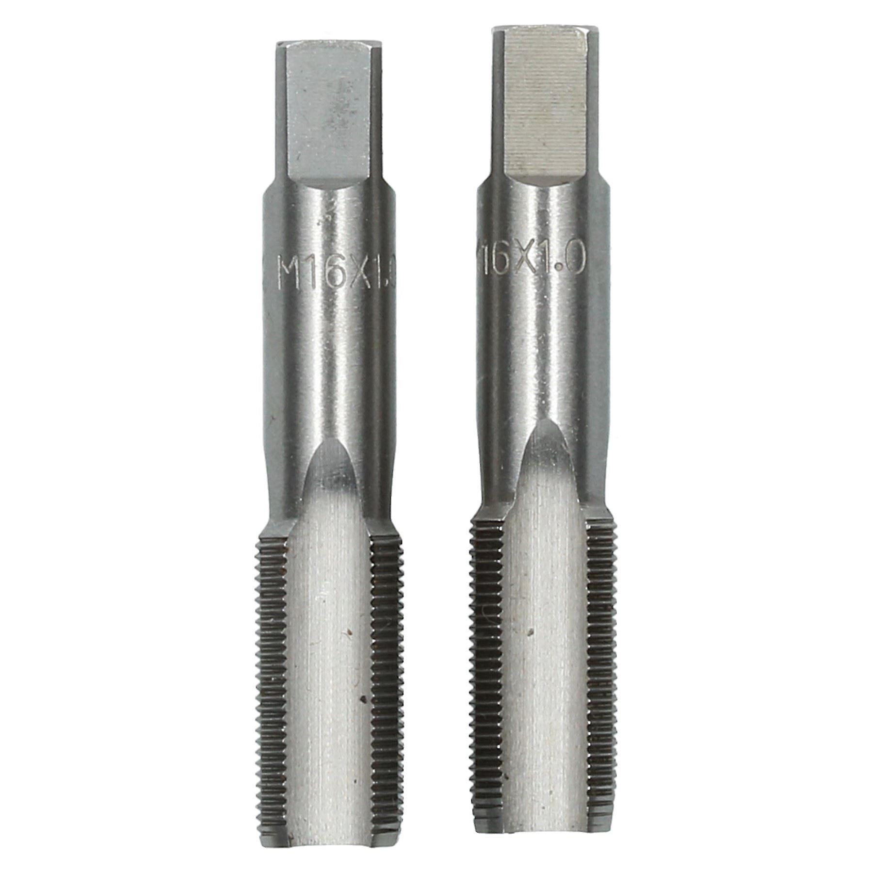 M16 x 1mm Metric Tap Set, Tungsten Steel, Taper and Plug Thread Cutter TD004