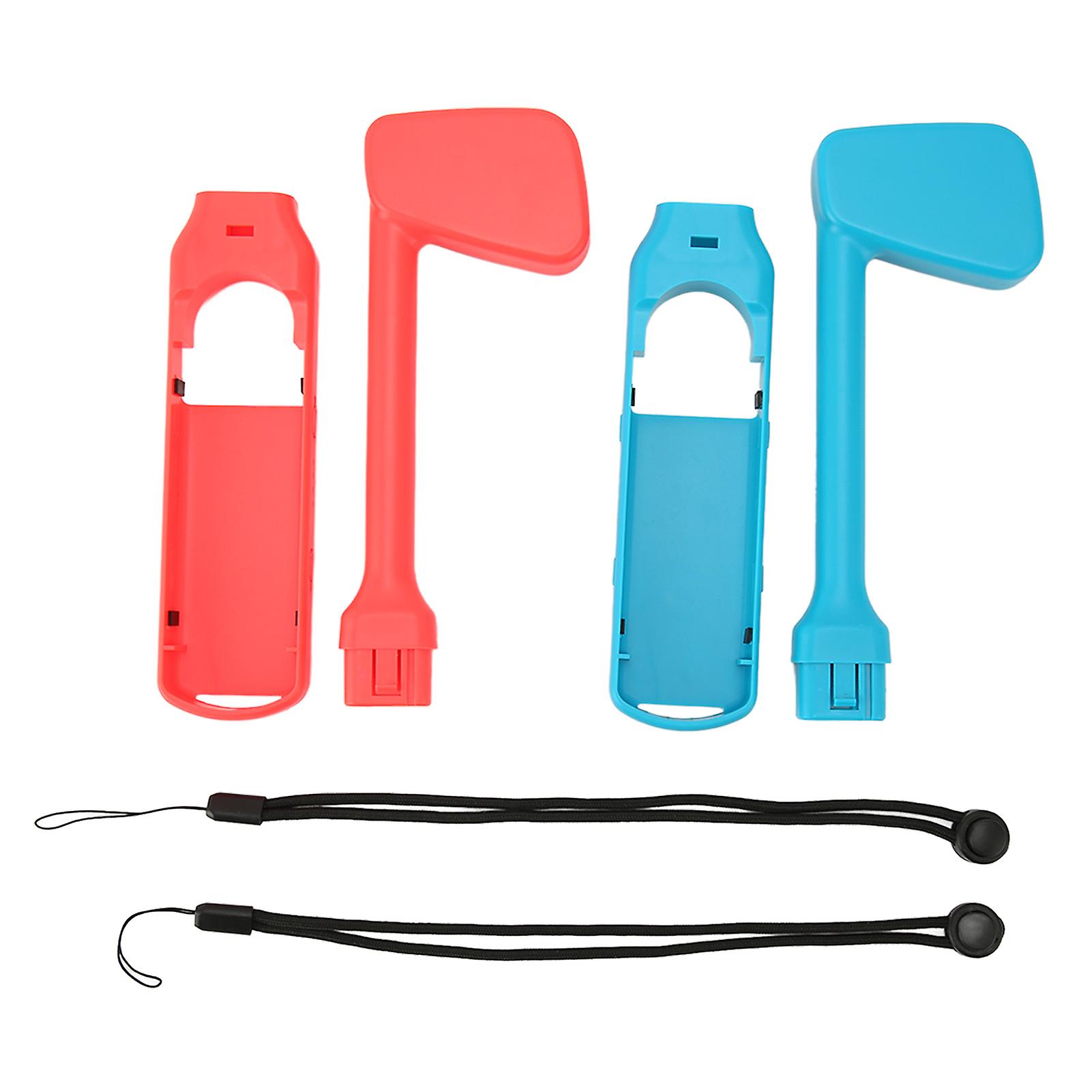 Ergonomic Adjustable Golf Game Controller Grips for Switch Joy Con - Blue & Red