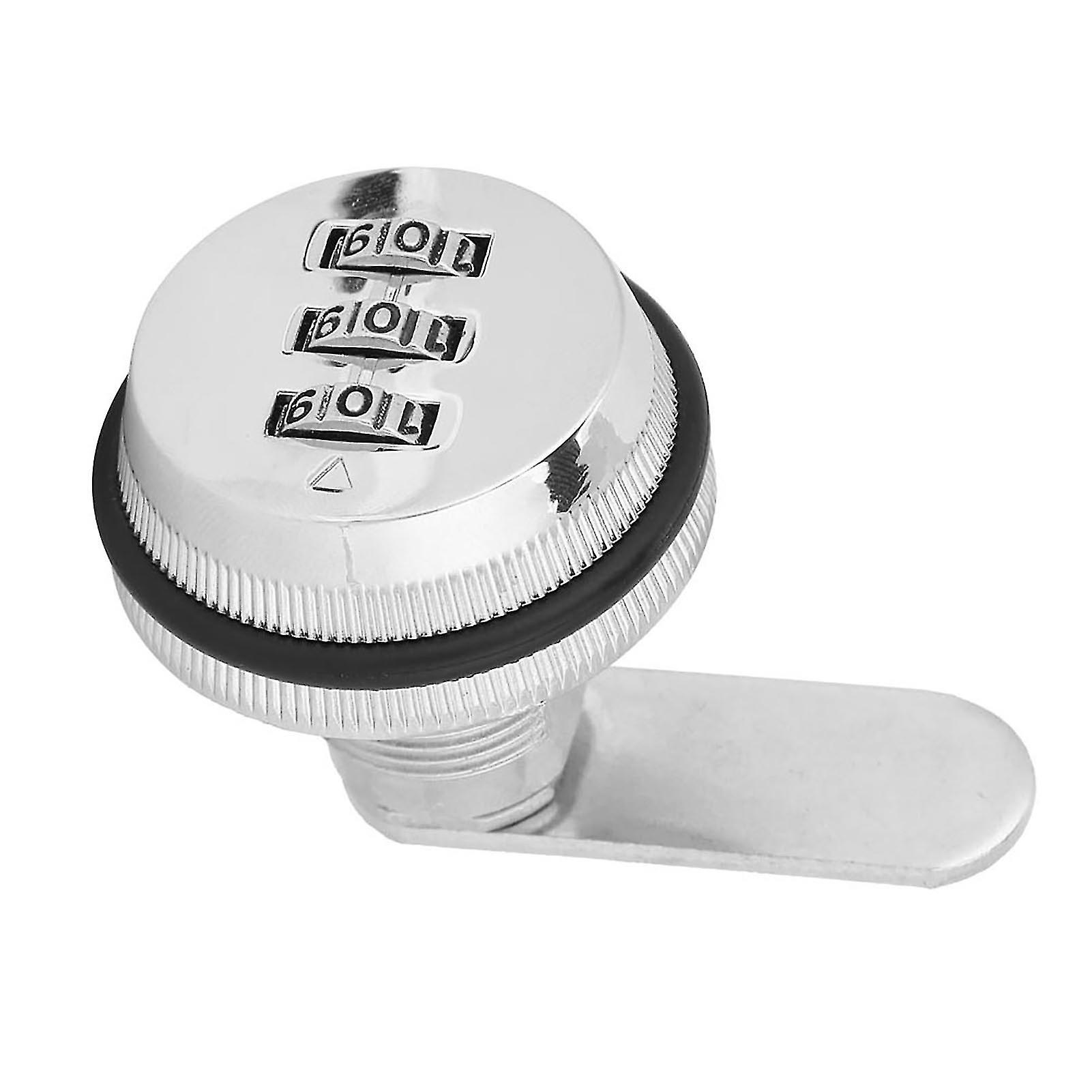 Zinc Alloy Password Combination Camlock Locker Three digit Pass Code Protector(Silver)