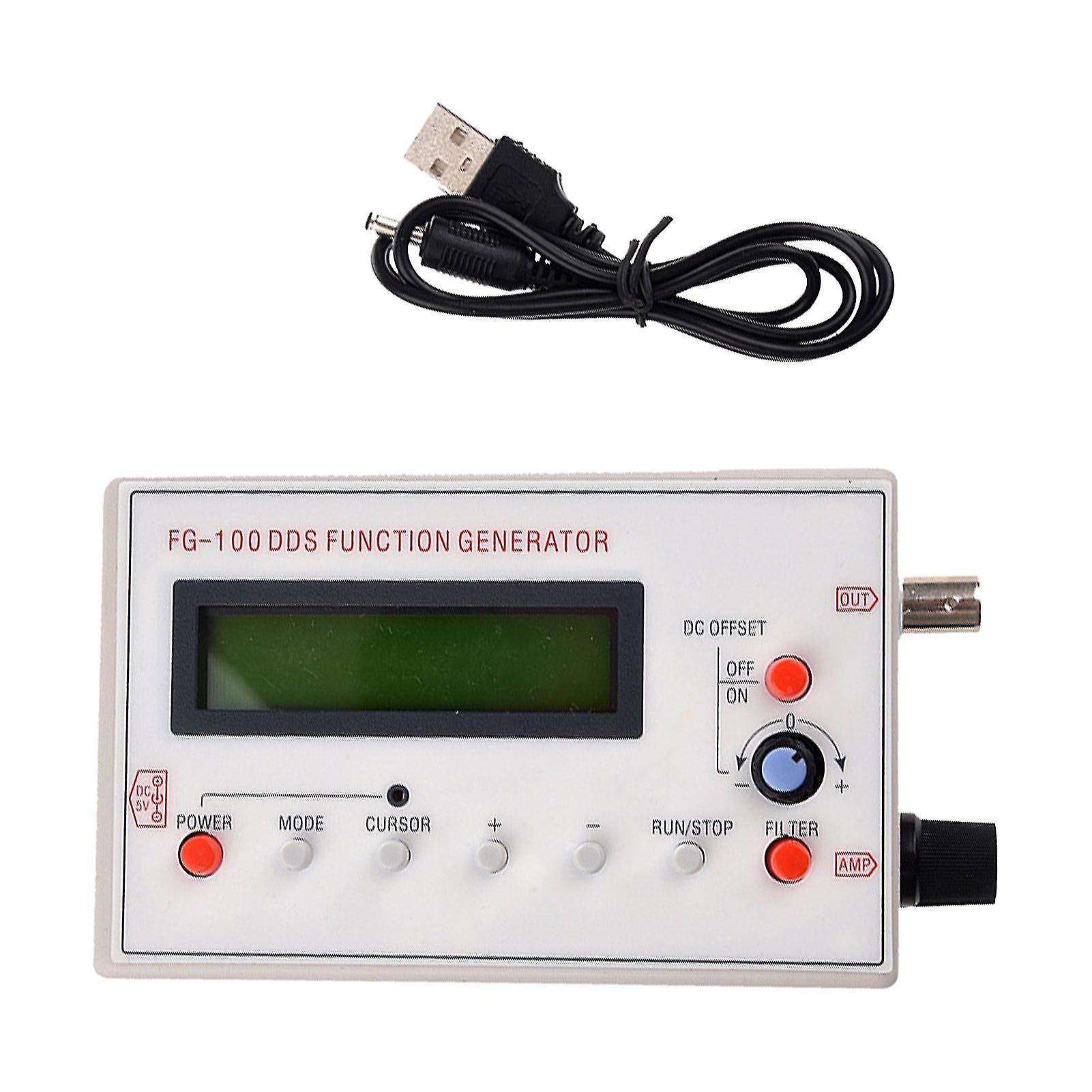 Fg-100 Dds Sine Wave Machine Function Signal Generator Accessories Meter Practical Tool High Precision Source Portable Stable