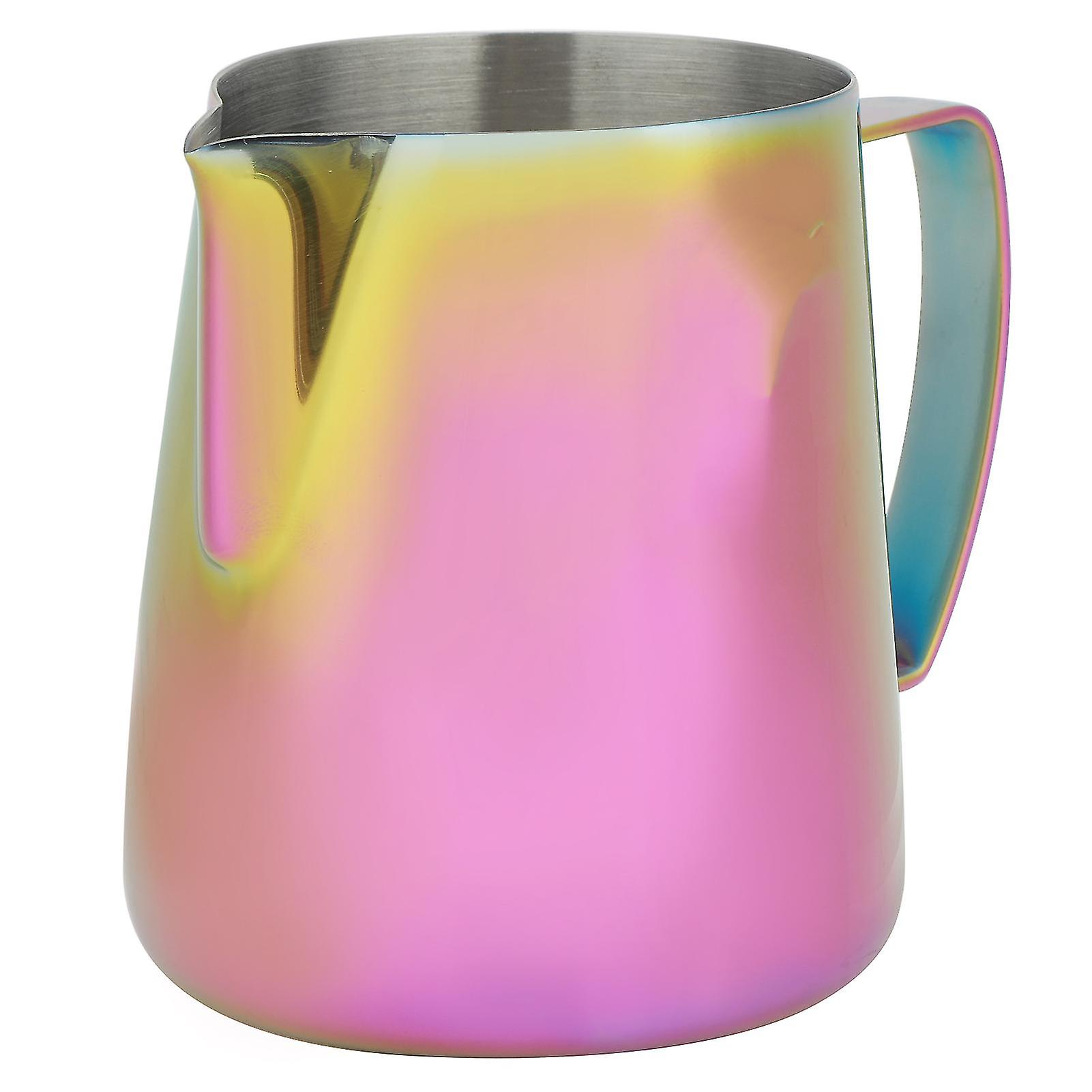 Thicken 304 Stainless Steel Coffee Frothing Pitcher for Latte Art – 20oz, Ergonomic Handle, Professional Barista Tool