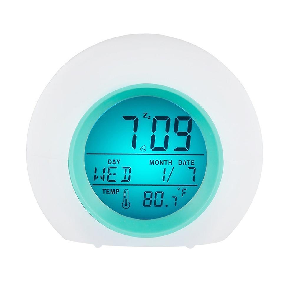 Creative Ball Shape Color Changing Clock Calendar Temperature Kids Alarm Clock