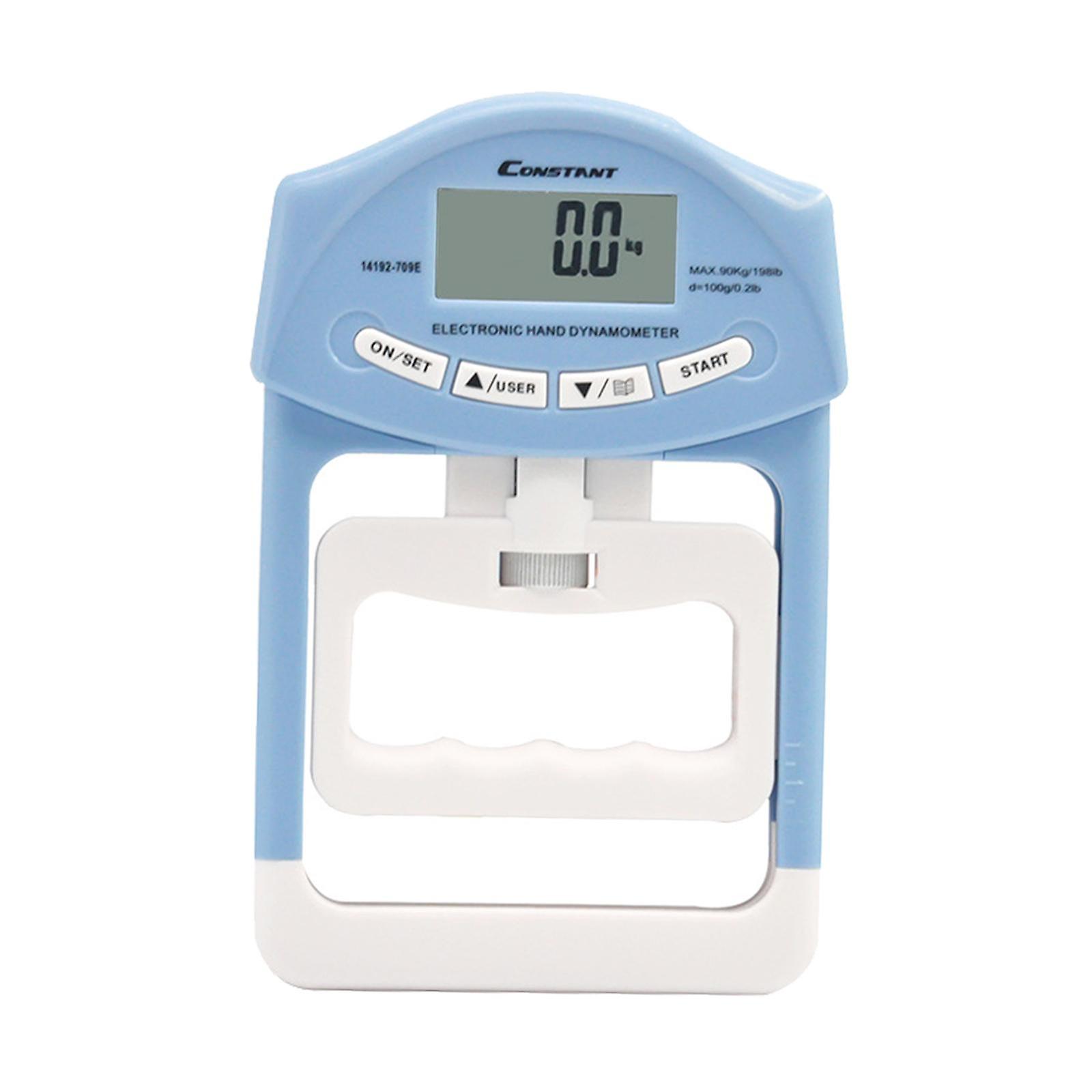 Grip Strength Dynamometer Hand Grip Power Meter 300lb/90KG for Adults Blue