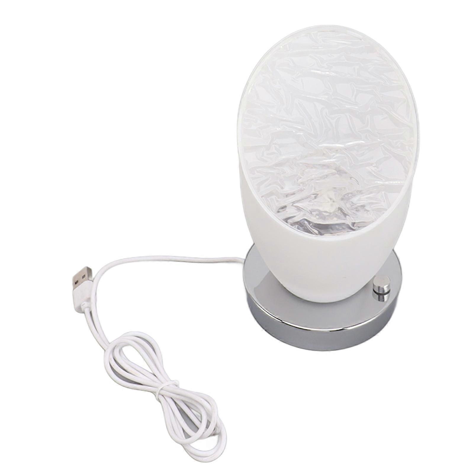 Small Bedside Lamp 16 RGB Color Changing Night Light Touch Lamp With Remote Control Rotating Water Ripple USB Plug In