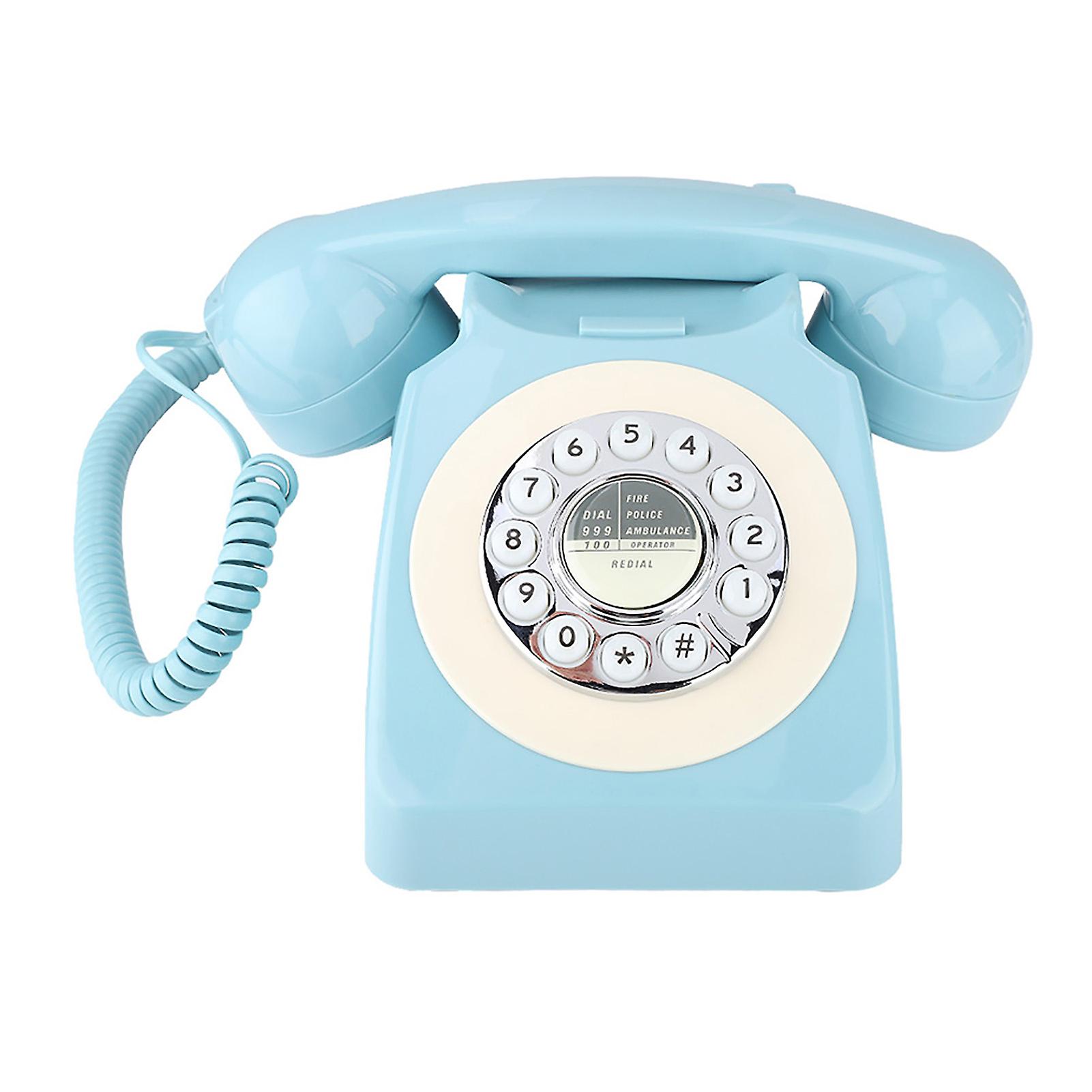MS300A Retro Style Desktop Landline Telephone Home Decoration Anti-Electromagnetic Interference