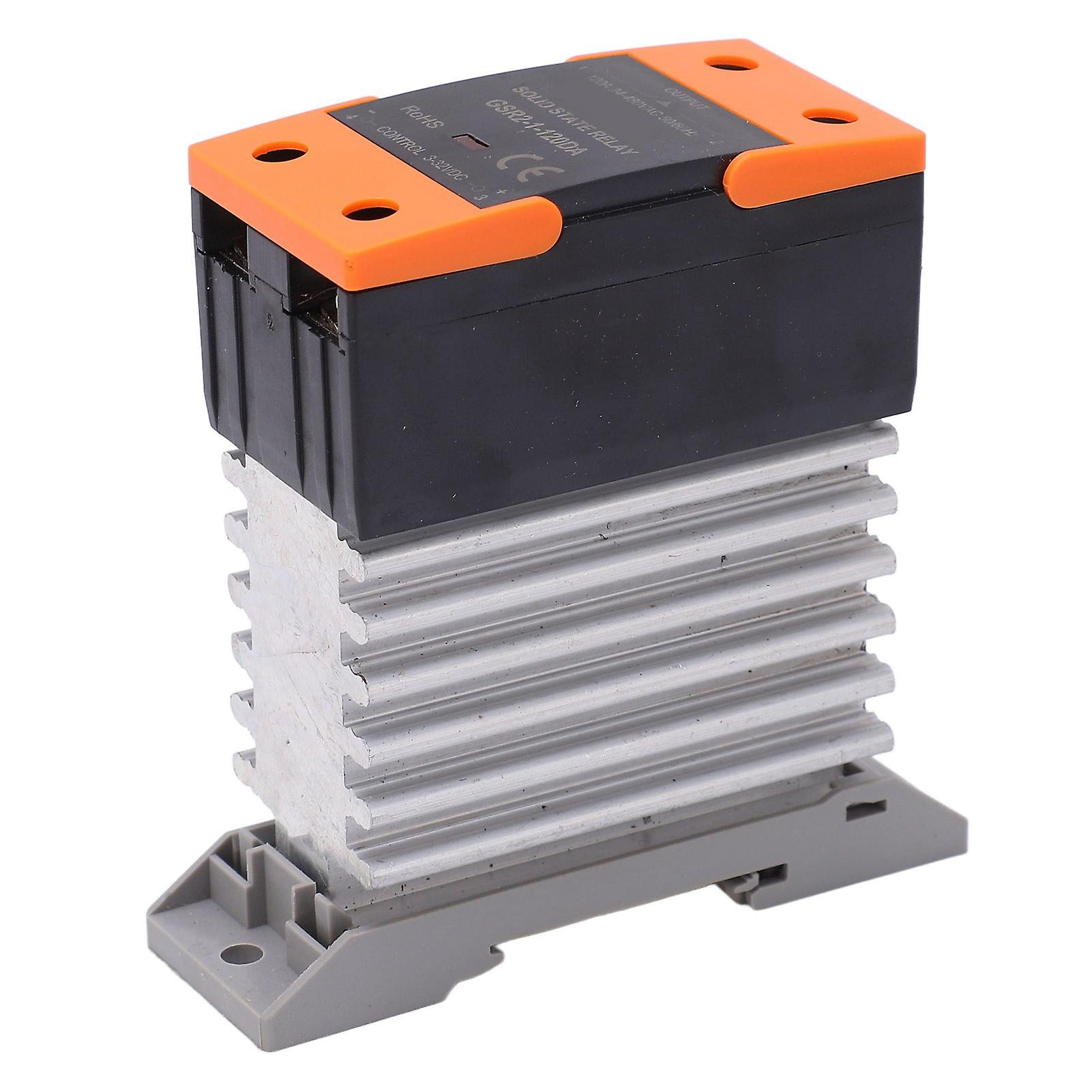 Solid State Relay DC to AC Small Industrial Solid State Relay with Heat Sink DC3‑32V