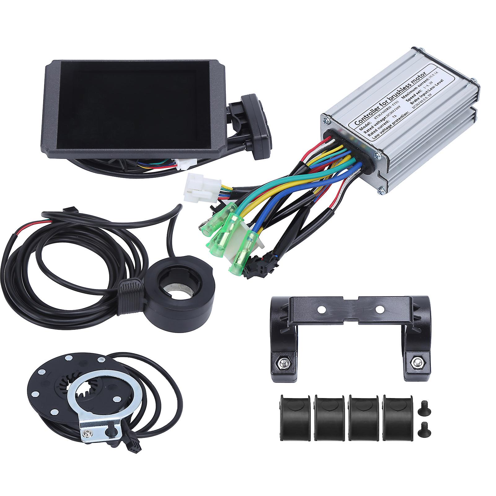 250W Brushless Motor Controller Kit with Display & Throttle for 36V/48V E-Bikes