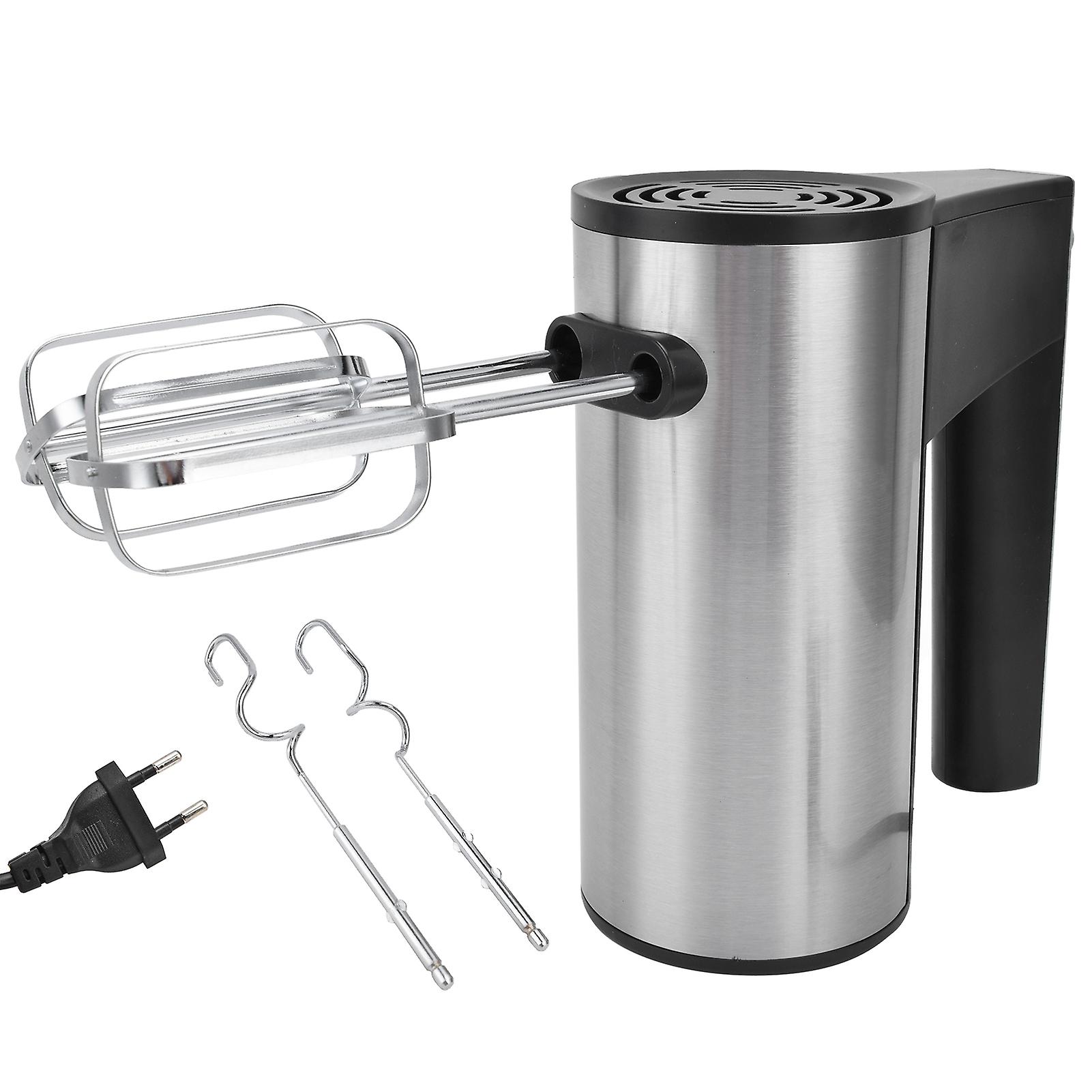 5-Speed Handheld Electric Mixer for Eggs and Milk – Stainless Steel, EU Plug (220V)