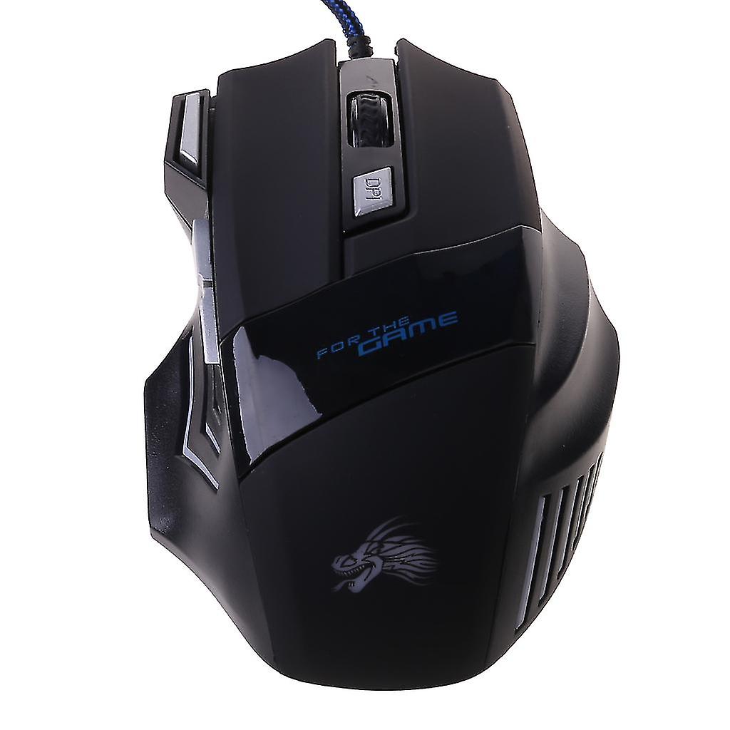 Gaming Mouse 5500dpi 7 Buttons Mechanical Wired Backlit Silent Computer Mouse