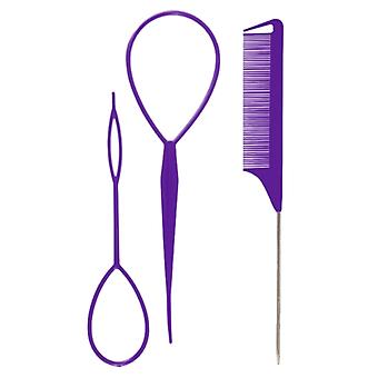 3 Pieces Hair Tail Tools Set Rat Tail Comb Styling Combs Teasing Combs