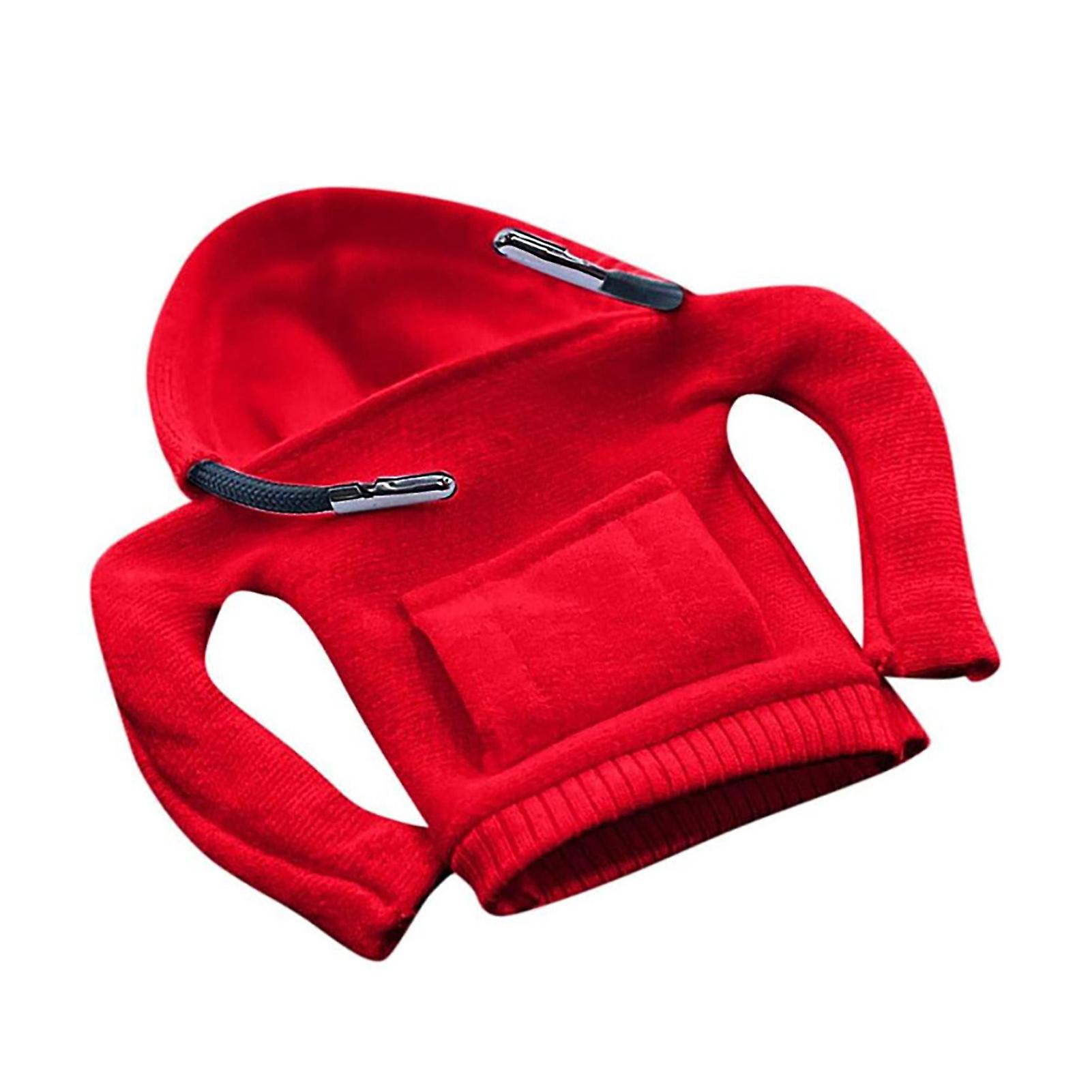 Sweat à capuche pour levier de vitesse de voiture, accessoire d'intérieur automobile, rouge