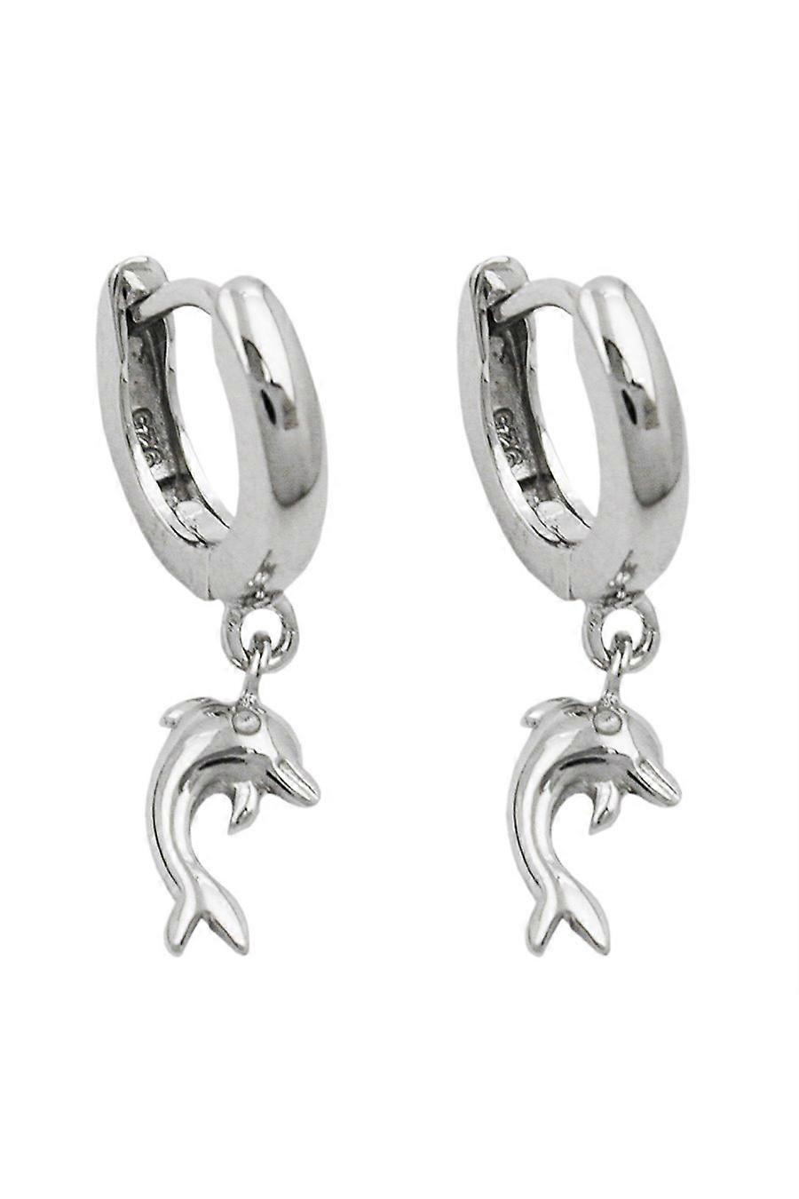 Hoop Earrings With Dolphins Silver 925 - Gl93452