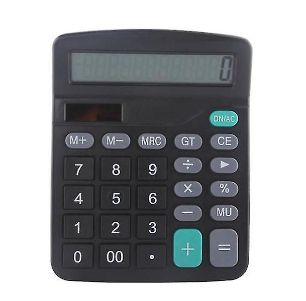12-Digit Solar Battery Basic Calculator with Dual Power