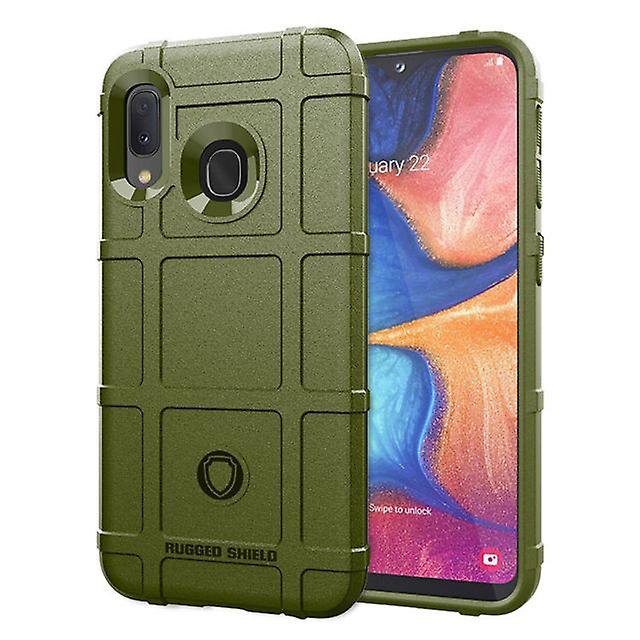 Durable Shockproof Protective Shell Case for Samsung Galaxy A20E - Dark Green