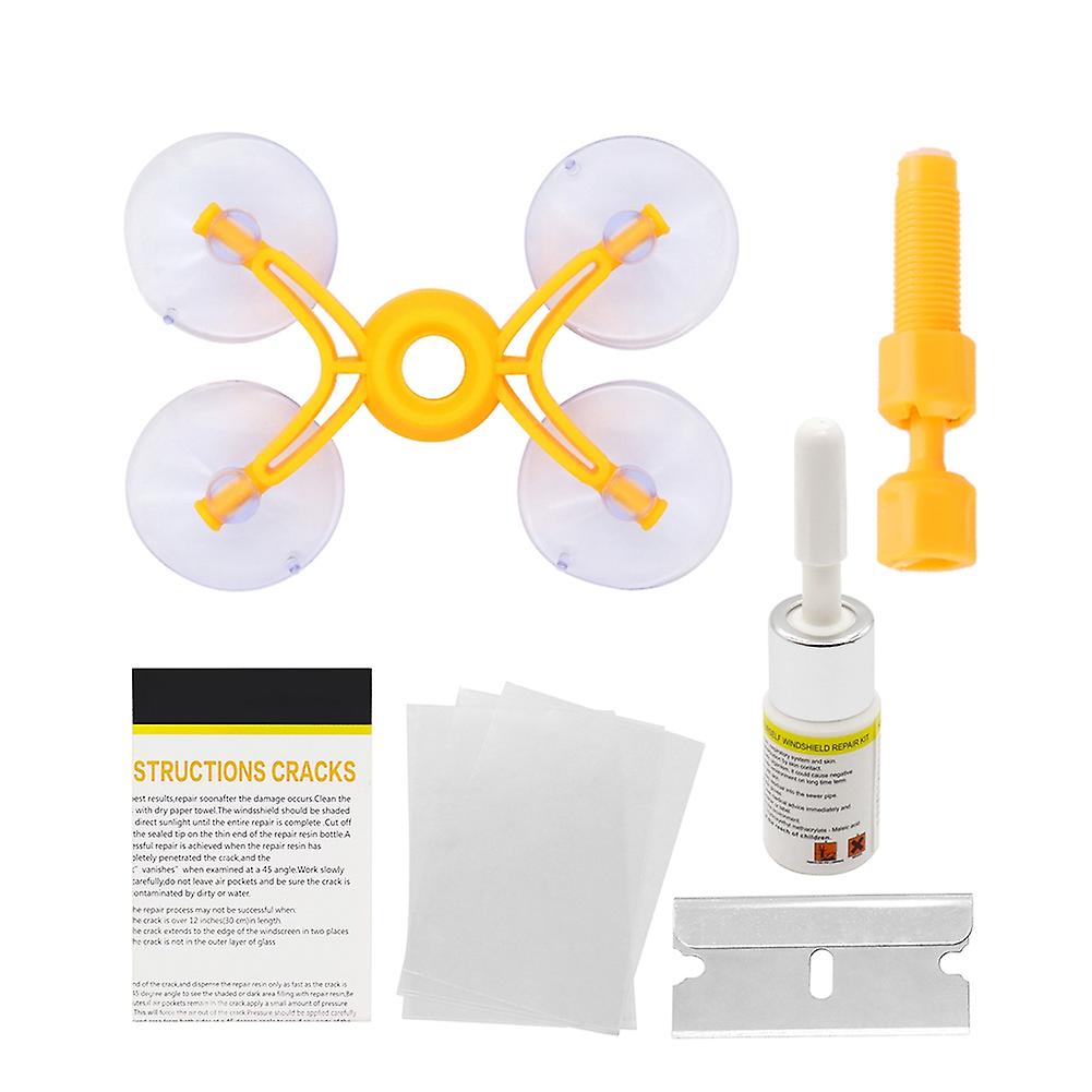 Car window repair tool for windshield scratch and crack removal