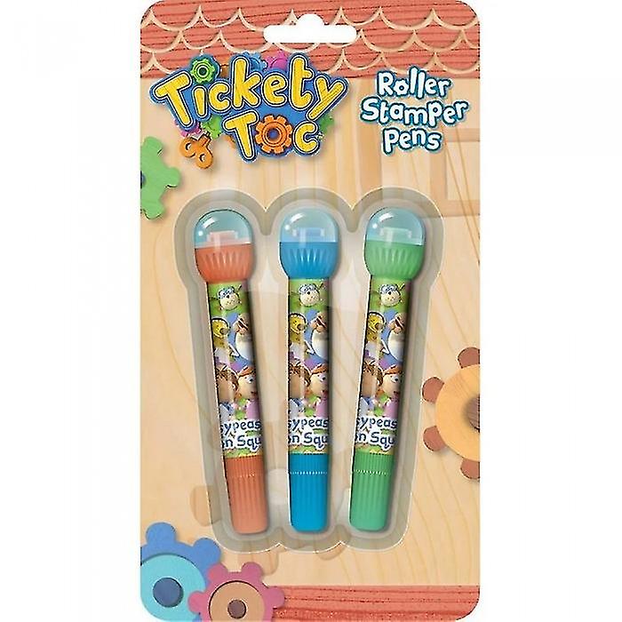 Stylo tampon à rouleau Tickety Toc Characters (Lot de 3)