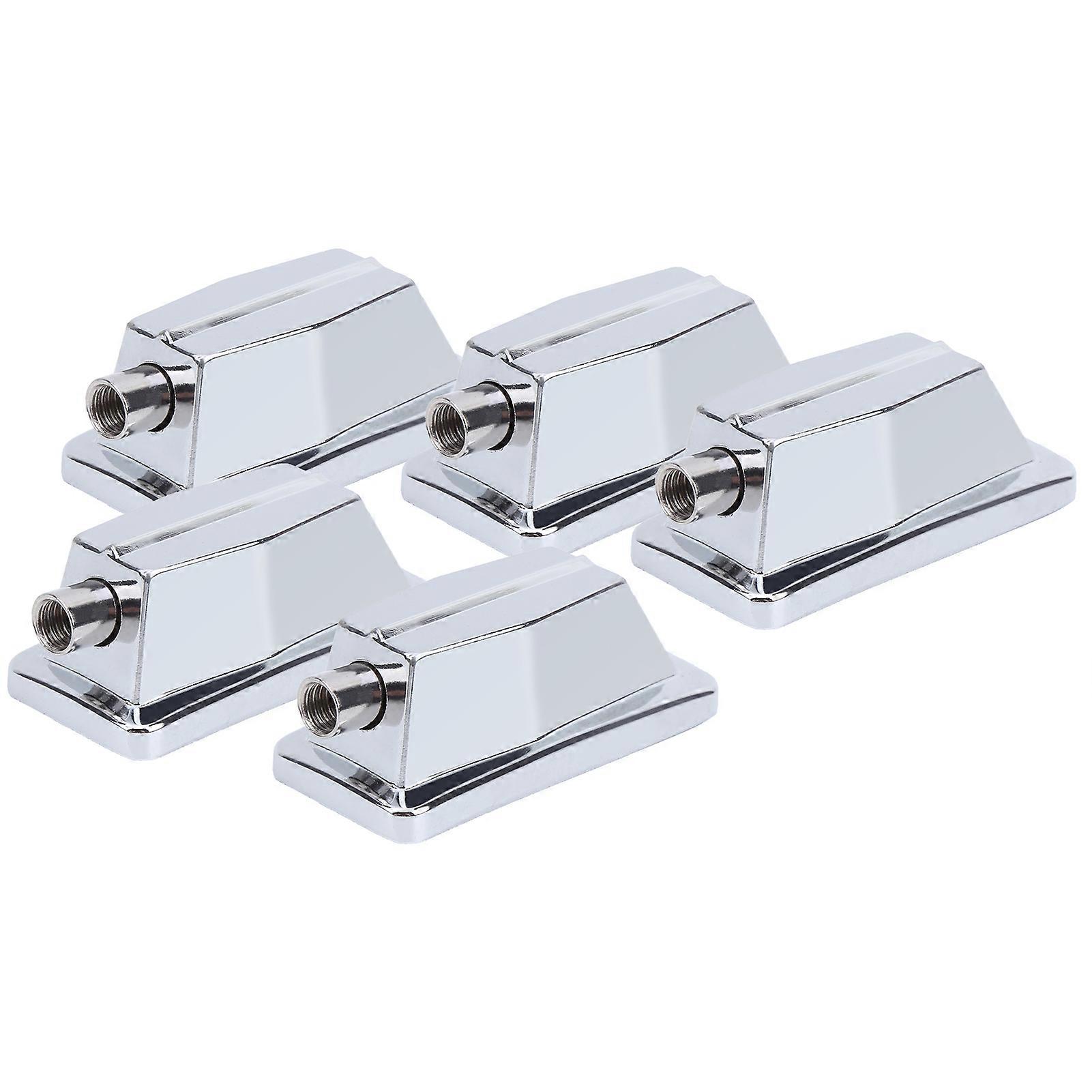 5Pcs Snare Drum Lug Claw Hook Rectangular Chrome Plated Bass Replacement Parts Accessories