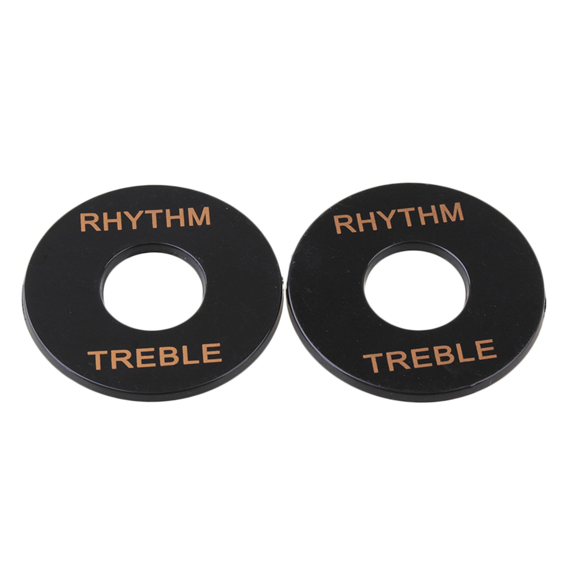 Pair Rhythm Treble Switch Plate For Electric Guitar black