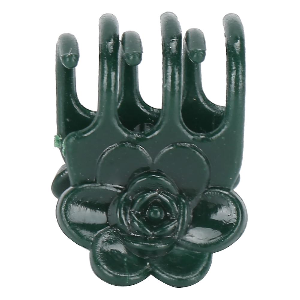 200Pcs Beautiful Rose Shape Plant Clip Garden Flower Stems Support Clips Fixing Tool AccessoryGreen