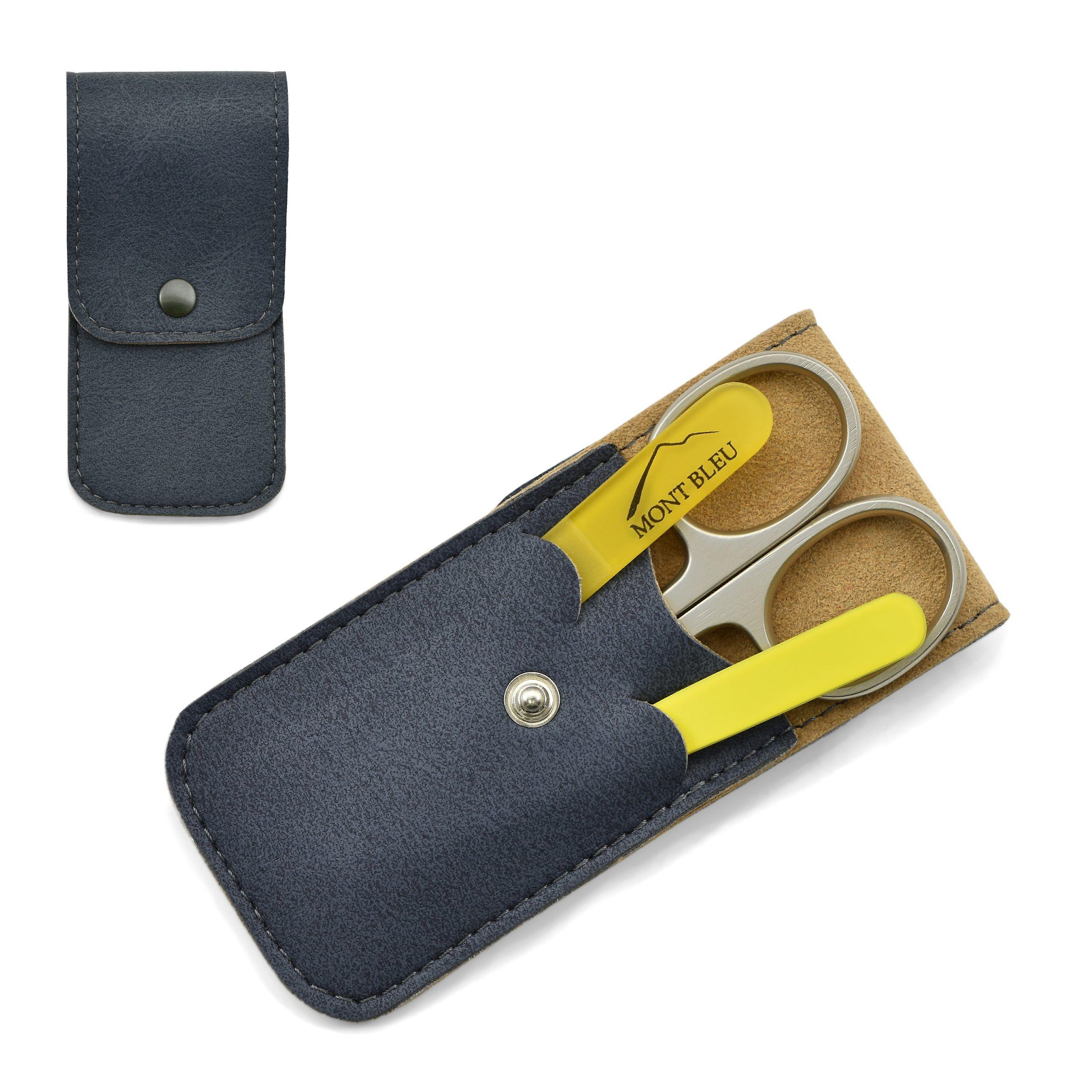 Mont Bleu 3-piece Manicure Set in Soft Leatherette Case - Yellow