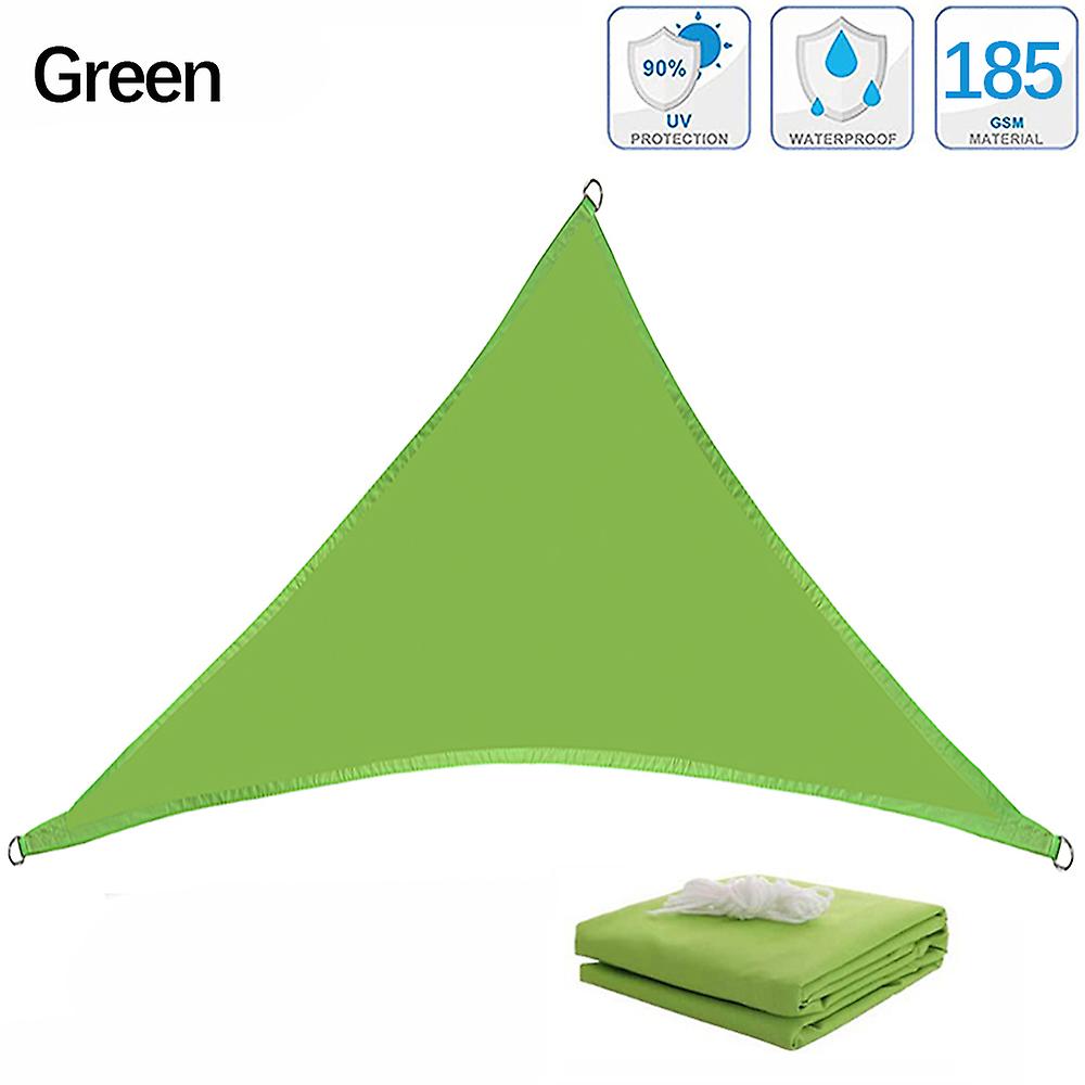 Grey Triangular Shade Sail, Waterproof And Uv Resistant 300d Polyester Awning, Sun Canopy For Carports, Backyards, Gardens, Etc.