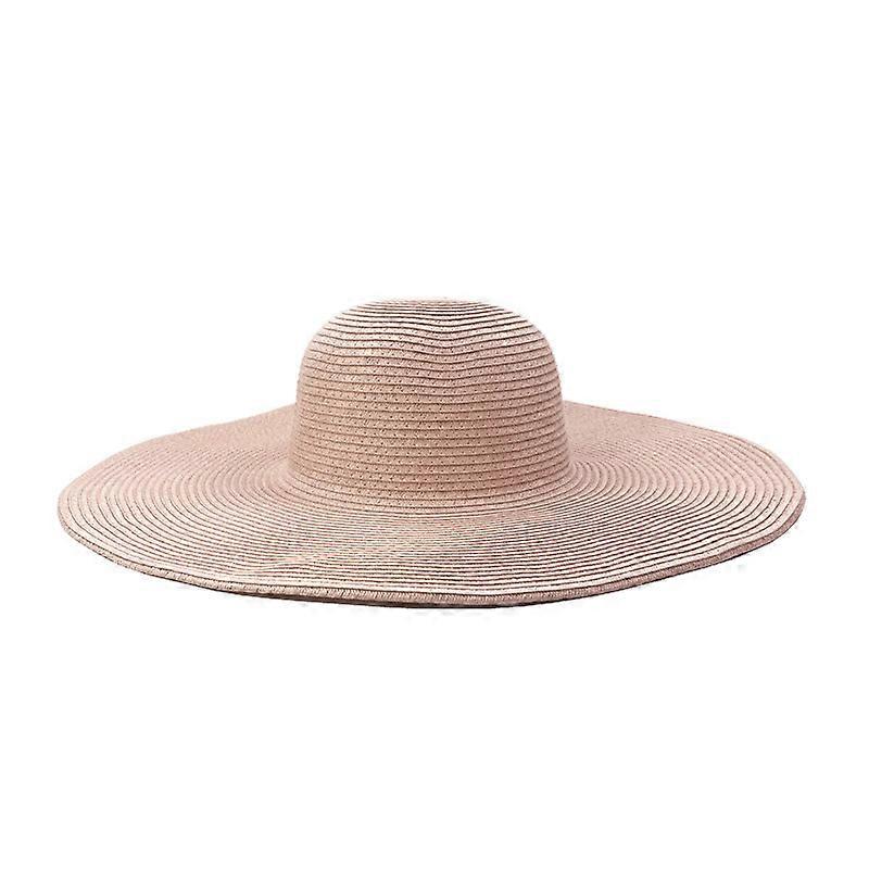 Women's Foldable Solid Color Large Brim Hat, Sun Hat, Outdoor Sunshade Hat