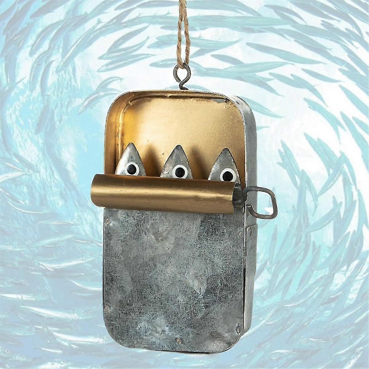 Tin Of Sardines Hanging Ornament, Charming Little Tin Of Sardines, Mini Tin Of Sardines D