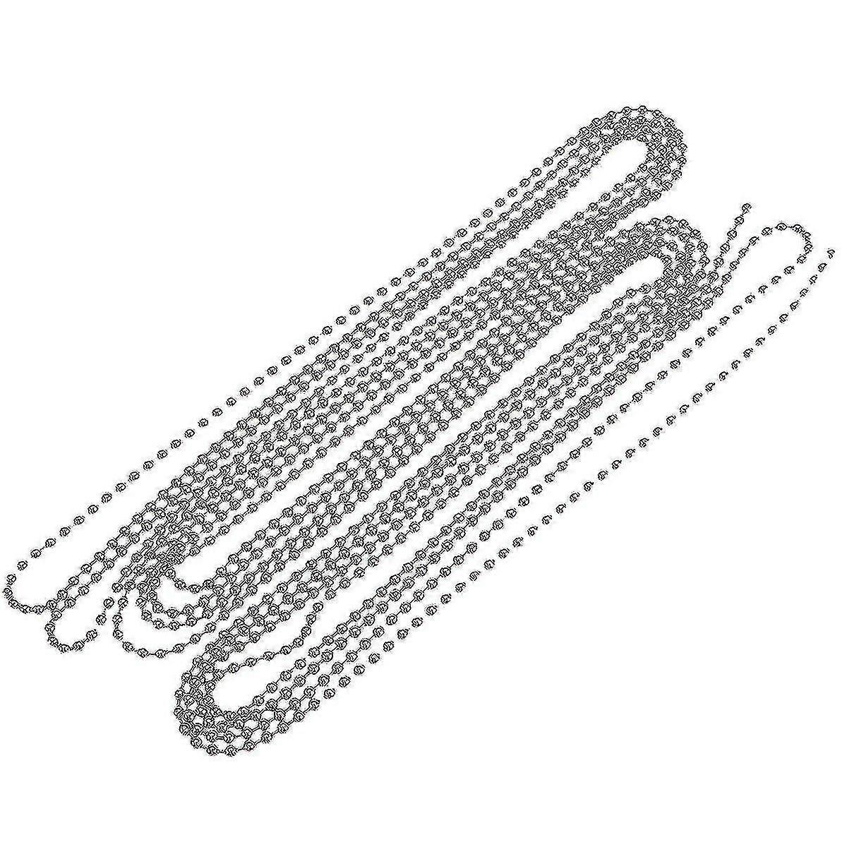 3 Meters Length Ball Chain 4.5mm Diameter With 10 Matching Connectors (silver)