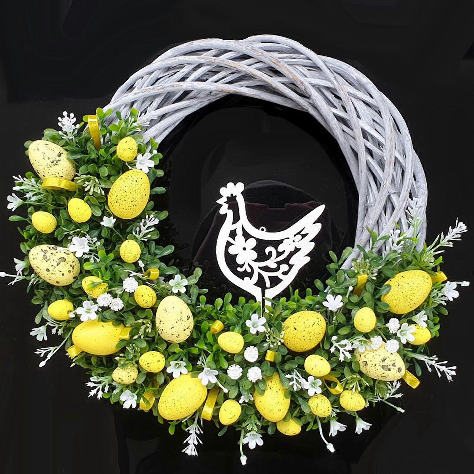  Påskekrans Kunstig kaninkrans Simulering Egg Blomsterkranser