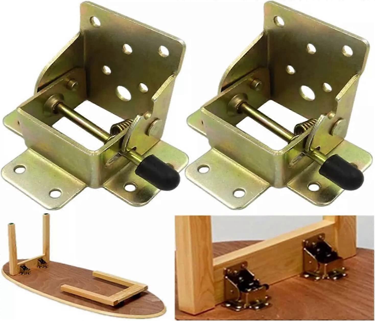 1 pair90 degree self-locking folding table leg extension, foldable, telescopic, hidden shelf bracket