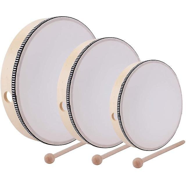 Nydotd 3pcs Hand Drum Percussion Wood Frame Drum Bhutan