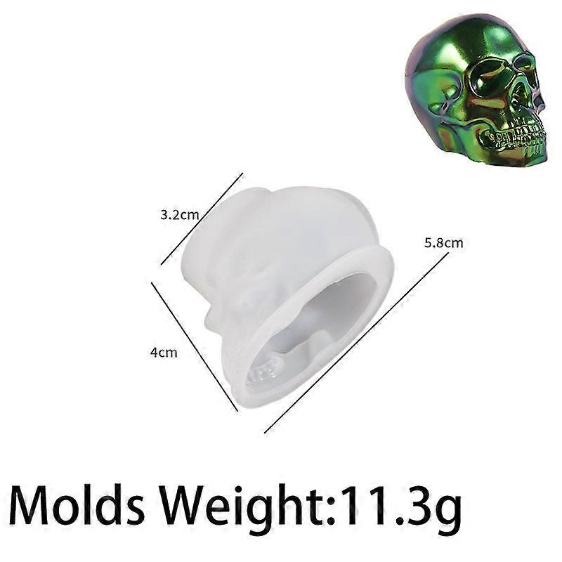 3D κρανίο κερί σιλικόνης μούχλα Απόκριες DIY χειροποίητο εποξειδική ρητίνη μούχλα επιφάνειας εργασίας στολίδι διακοσμητικό γύψος μαλακό κεραμικό πήλινο εργαλείο