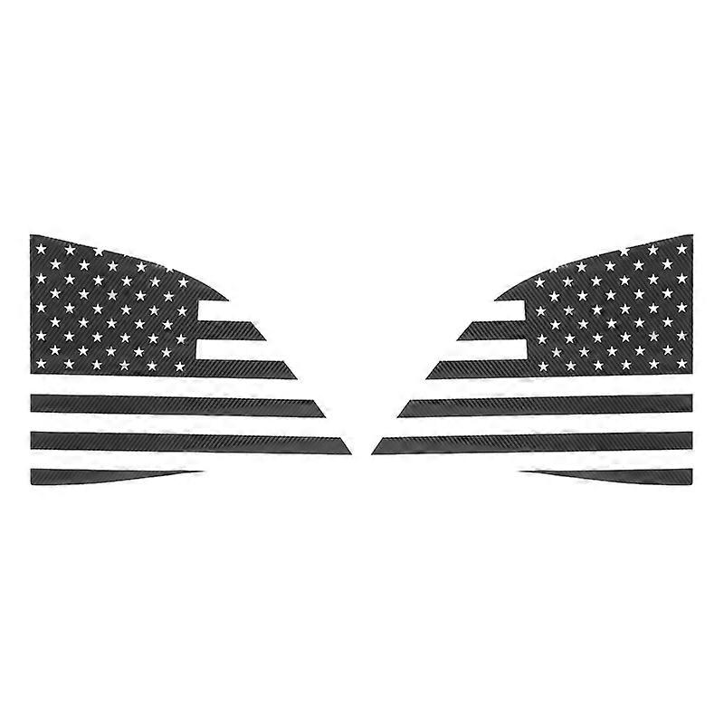 Carbon Fiber Car Side Blinds Rear Window Flag Decorative Stickers for Dodge Challenger 2008-2020