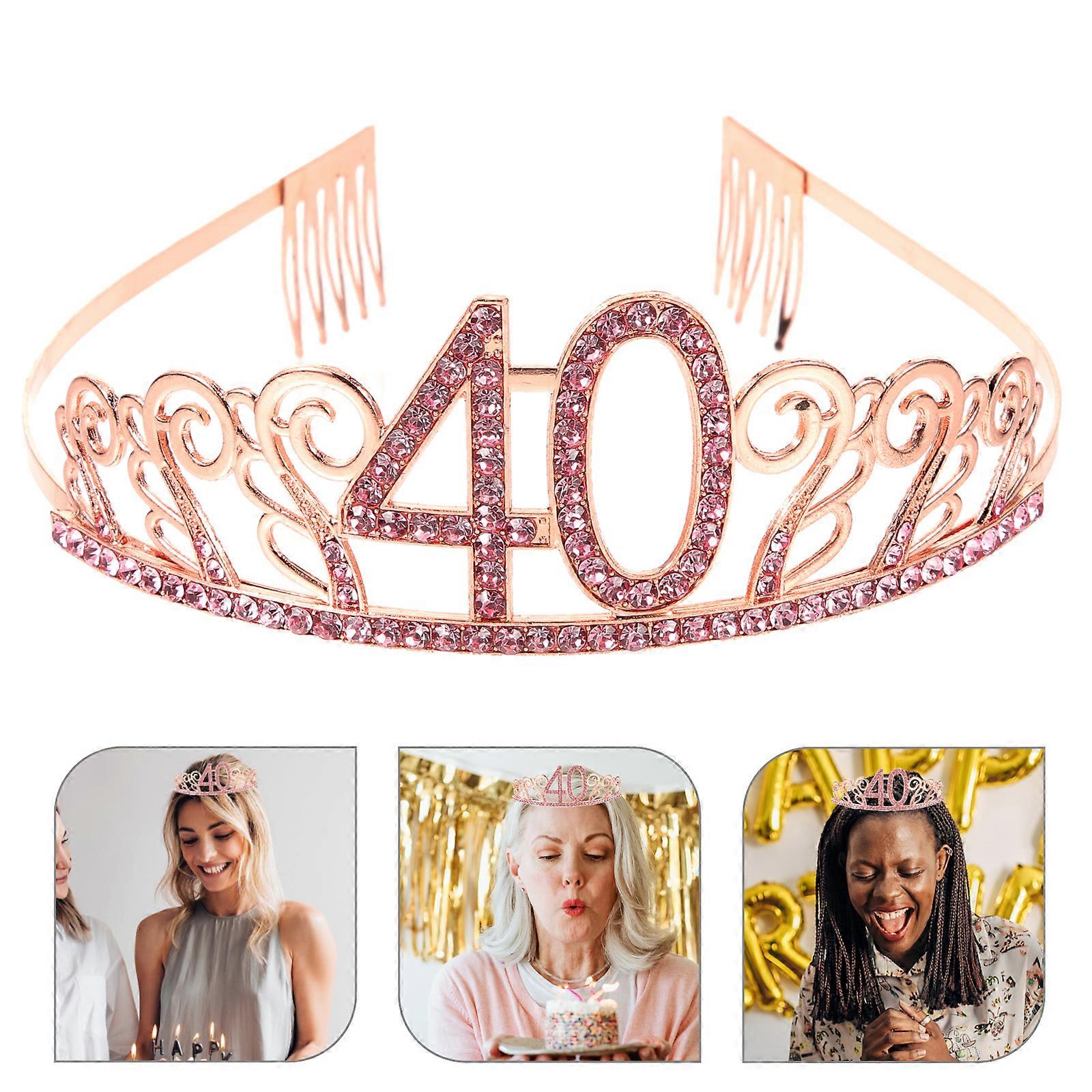 Birthday Party Crystal Tiara Crown Wedding Party Event Hair Accessory
